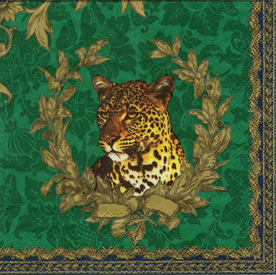 Servietten Gattopardo, green- Rarität